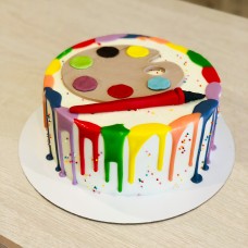 Торт с красками