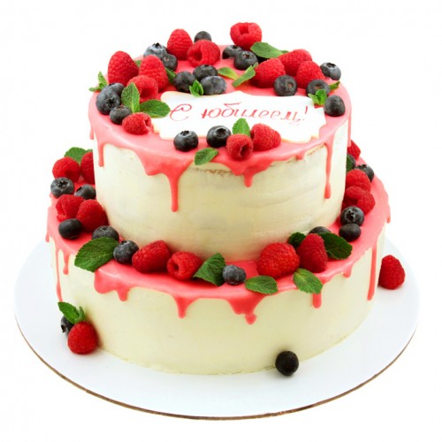 Торт двухъярусный с ягодами