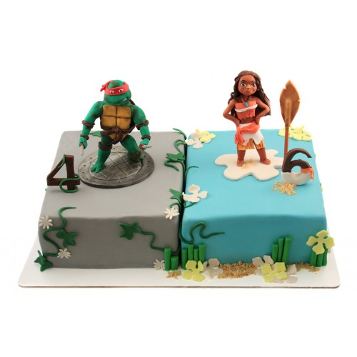 Детский торт для двух детей