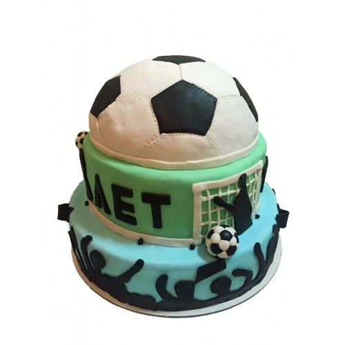 Двухъярусный торт Футбольный мяч 
