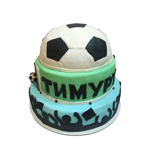 Двухъярусный торт Футбольный мяч 