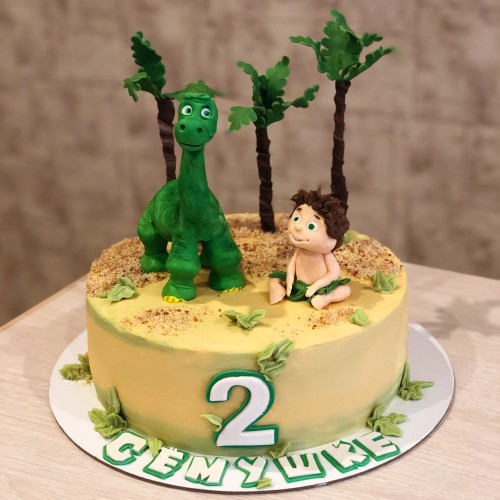 Торт с Динозавром и Мальчиком