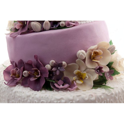 Свадебный торт с орхидеями