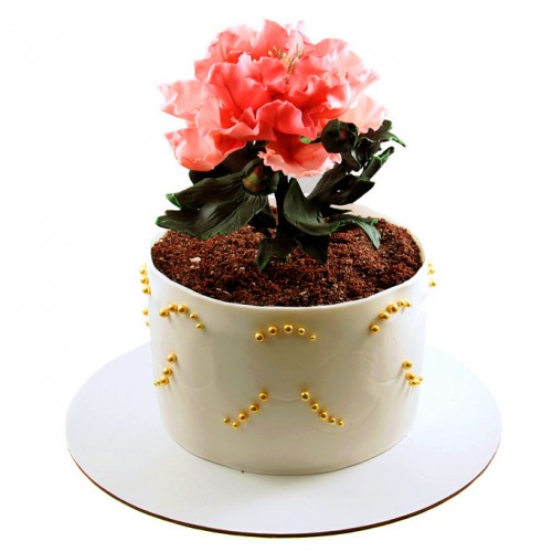Торт в форме цветка Пиона 