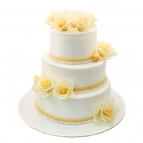Свадебный торт c розами