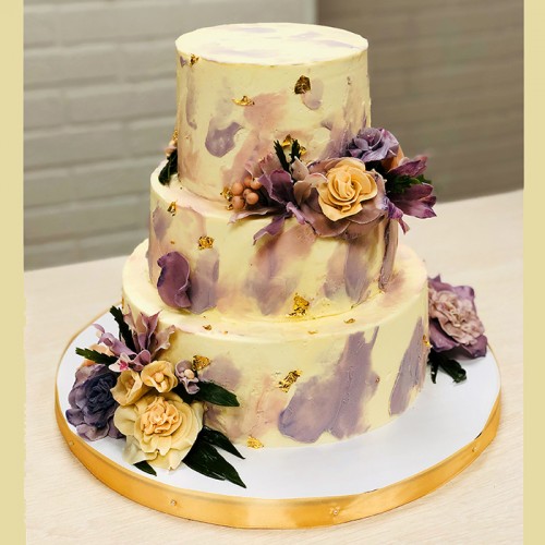 Свадебный торт с сахарными розами